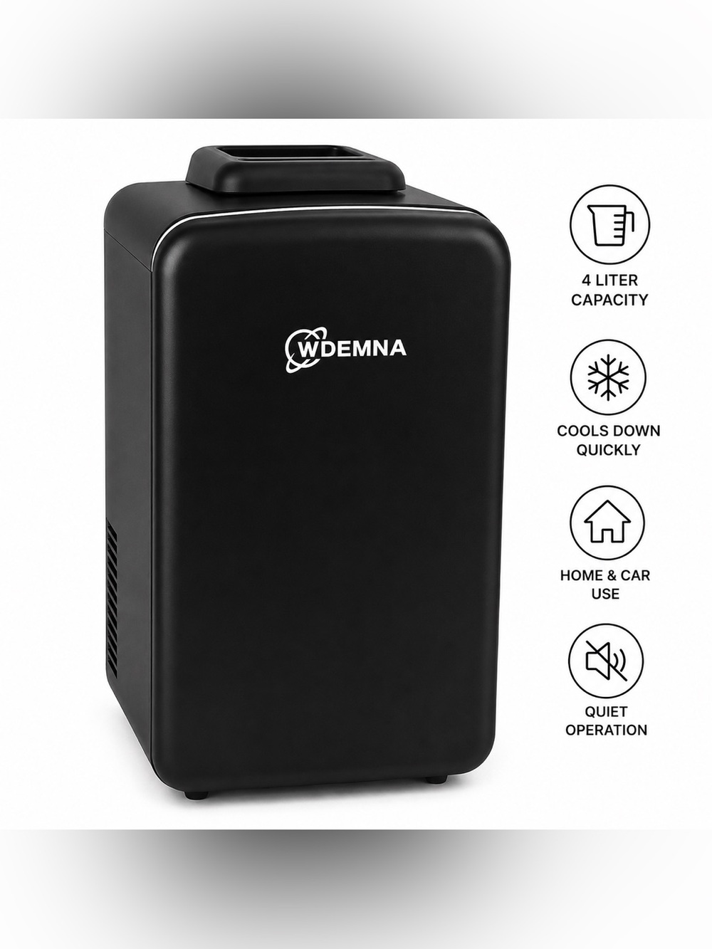 WDEMNA AAD-4LA ThermoElectric Mini Refrigerator and Warmer 4Liter Black USA - Picture 1 of 11